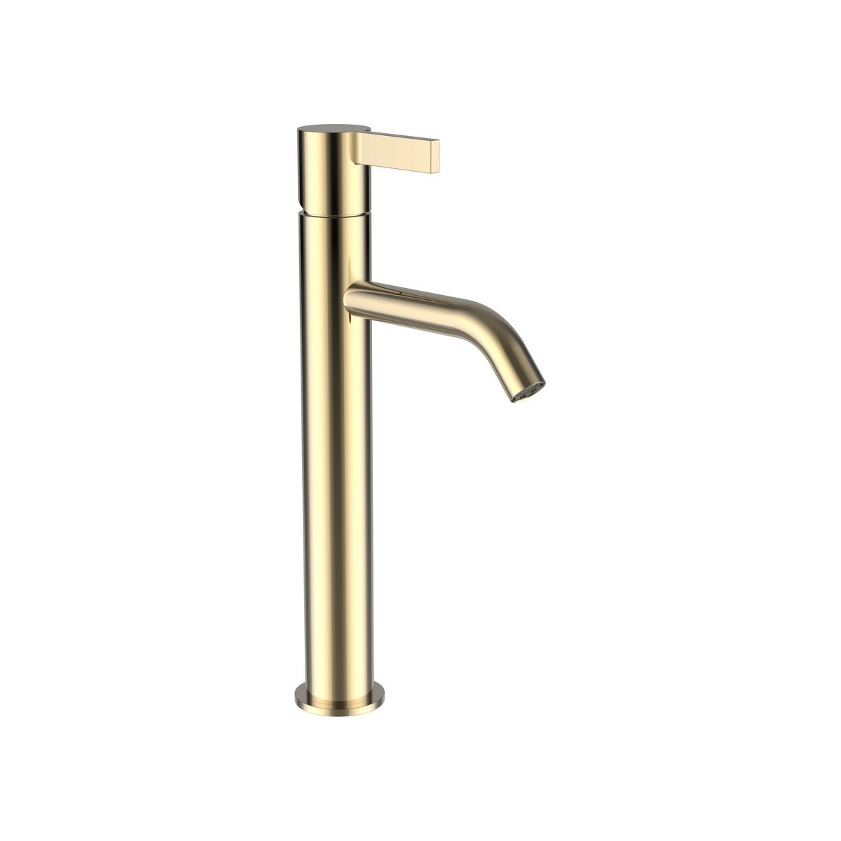 Kartell laufen mitigeur de lavabo rehaussé bec fixe 125mm sans vidage pvd doré - LAUFEN H3113380011201 