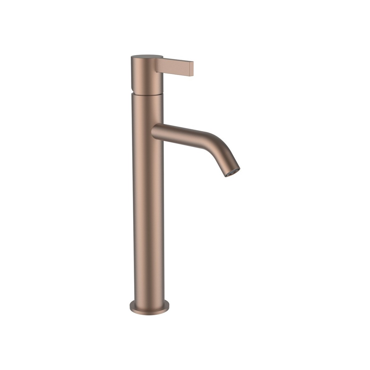 Kartell mitigeur de lavabo rehaussé bec fixe 125mm ss vidage pvd or rosé brossé - LAUFEN H3113381681201 