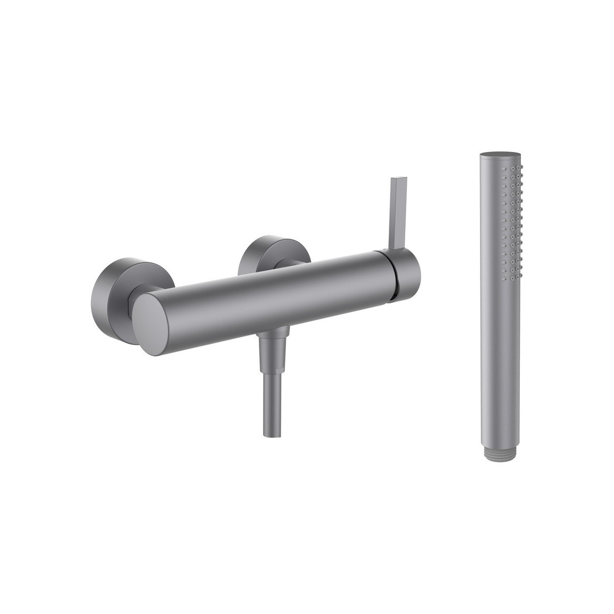 Kartell • laufen mitigeur de douche mural avec garniture de douche inox brossé - LAUFEN H3313370901411 