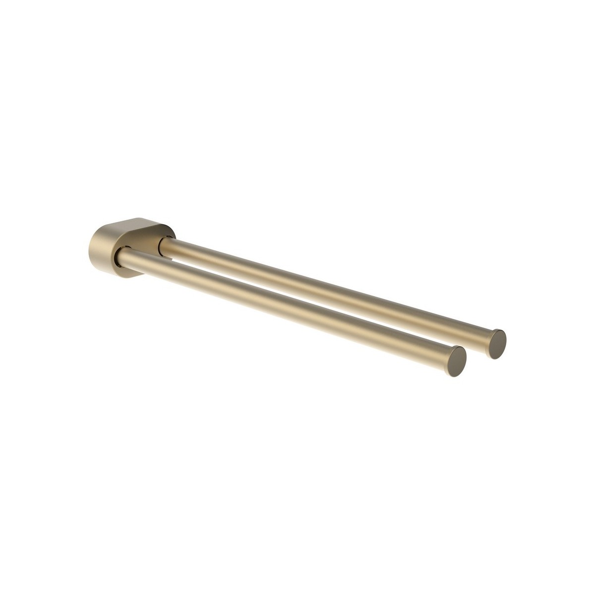 Niara porte-serviettes pivotant double 40 cm or pâle mat 78x402x45 mm - LAUFEN H3810611650011 