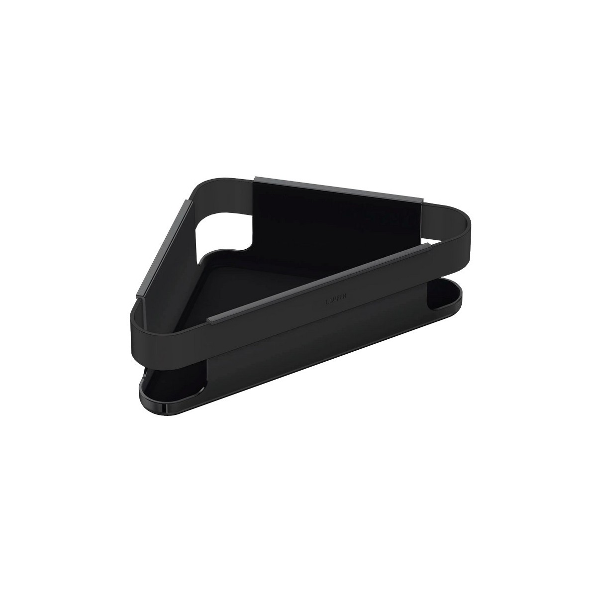 Niara panier mural d'angle de douche titane noir mat 214x214x80 mm - LAUFEN H3850611630021 