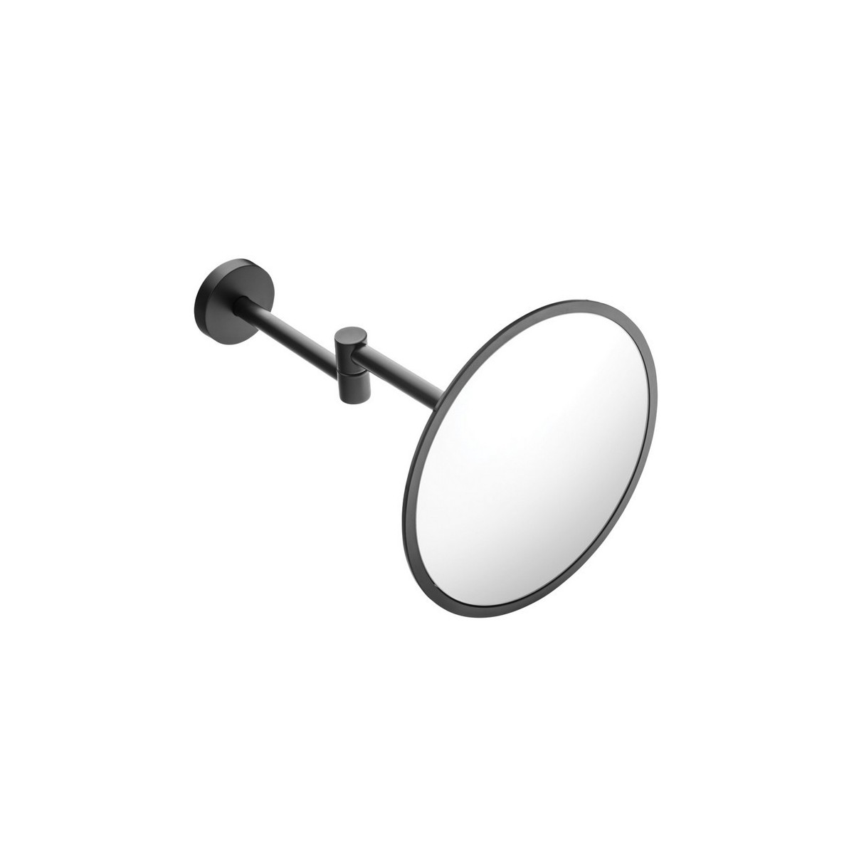 Nixie miroir mural ø20cm avec verre grossissant noir mat 200x310x200 mm - LAUFEN H3861514500001 