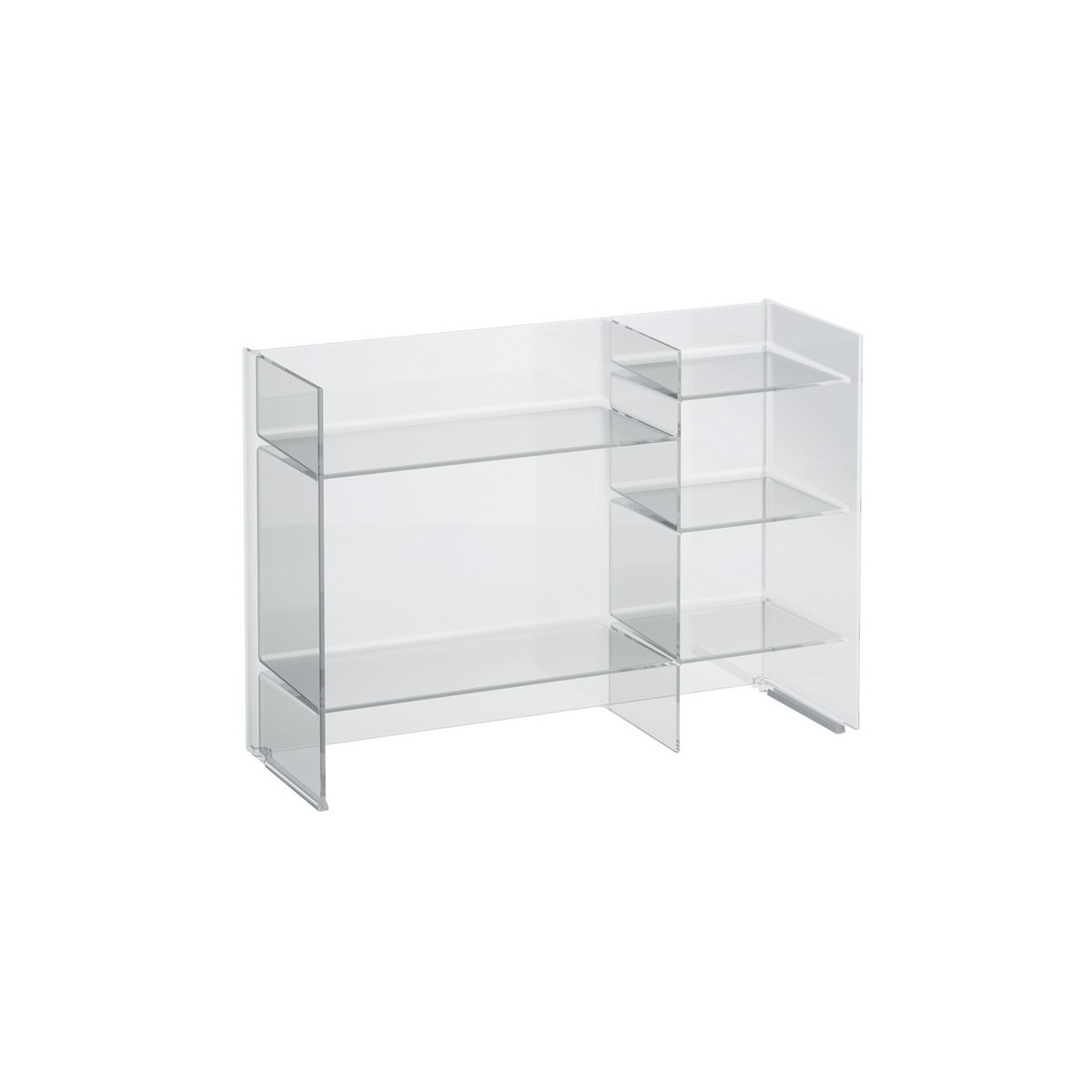 Kartell laufen étagère 'sound-rack' plastique 750x260x530mm transparent cristal - LAUFEN H3893310840001 