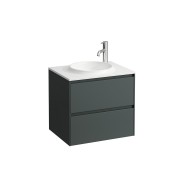 Lani meuble 600 2 tiroirs compatible avec lav h814073 gris traffic 570x440x515 - LAUFEN H4042521122661 