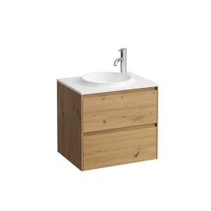 Lani meuble 600 2 tiroirs compatible avec lav h814073 chêne sauvage 570x440x515 - LAUFEN H4042521122671 