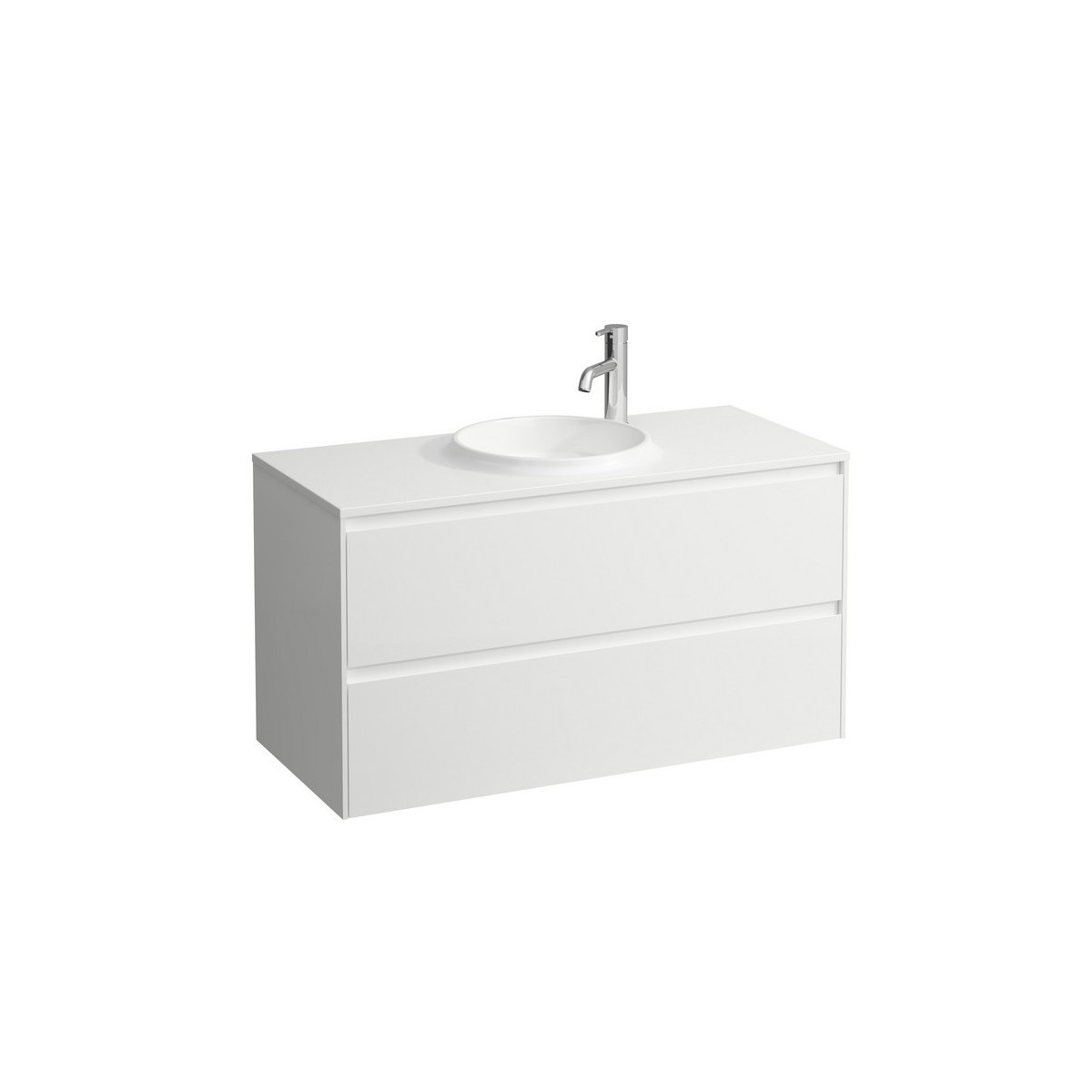 Lani meuble 1000 2 tiroirs compatible avec lav h814075 blc mat 970x440x515 - LAUFEN H4042721122601 
