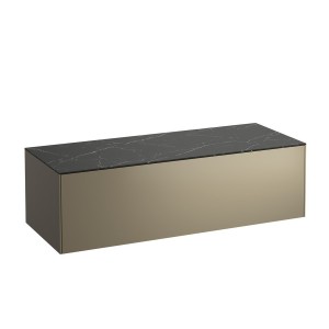 Sonar meuble sans déc 1175 1t titane plan marbre noir marquina 1175x455x340 - LAUFEN H4054200341421 