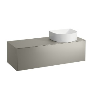Sonar meuble sous lavabo 1 tiroir découpe à droite 1175x455x340mm titane - LAUFEN H4054230340421 
