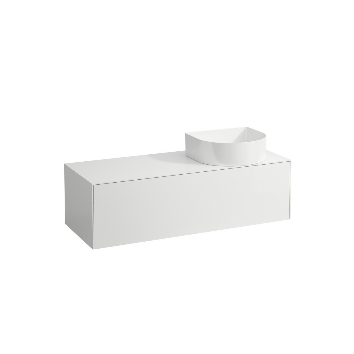 Sonar meuble sous lavabo 1 tiroir découpe à droite 1175x455x340mm blanc mat - LAUFEN H4054230341701 