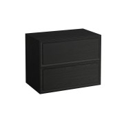 The new classic meuble sans découpe avec deux tiroirs chêne noirci 775x455x600mm - LAUFEN H4060160856281 