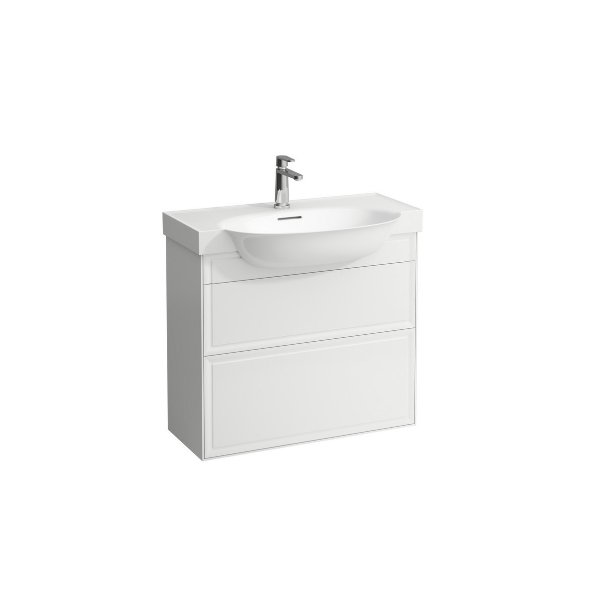 The new classic meuble 2 tiroirs pour lavabo 813855 775x315x345mm blanc mat - LAUFEN H4060420851701 