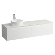 Arun 1600 2t avec découpe à gche plan ardesia bianca percé 1t multicolour - LAUFEN H4141461519991 
