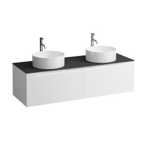 Arun 1400 2t avec découpe à gche et à dte plan ardesia nera percé 1t multicolour - LAUFEN H4151391519991 