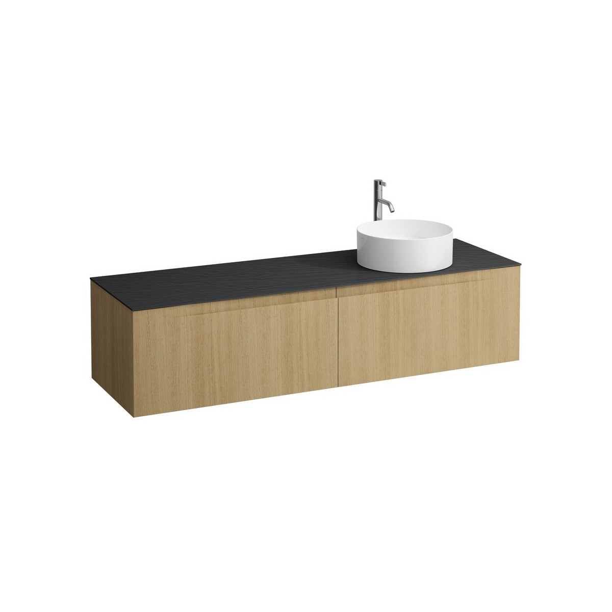 Arun 1600 2t avec découpe à dte plan ardesia nera percé 1t special colour - LAUFEN H4151471519901 