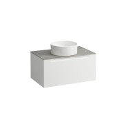 Arun meuble 800 1t avec découpe centrale plan piasentina grigio multicolour - LAUFEN H4161011519991 