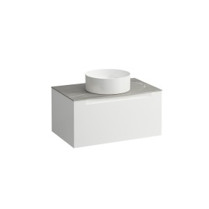 Arun meuble 800 1t avec découpe centrale plan piasentina grigio multicolour - LAUFEN H4161011519991 