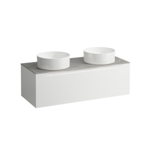 Arun 1200 1t avec découpe à gche et à dte plan piasentina grigio multicolour - LAUFEN H4161241519991 