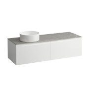 Arun meuble 1400 2t avec découpe à gche plan piasentina grigio multicolour - LAUFEN H4161321519991 