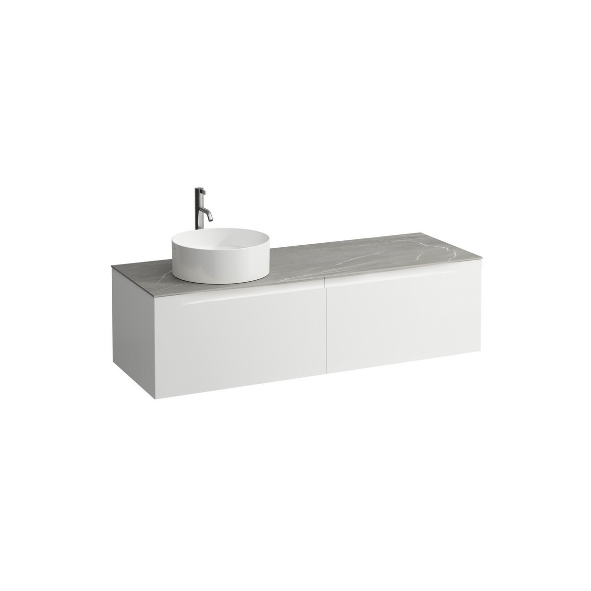 Arun 1400 2t avec découpe à gche plan piasentina grigio percé 1t multicolour - LAUFEN H4161361519991 