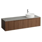 Arun 1600 2t déc à dte plan piasentina grigio percé 1t noce canaletto/verre blc - LAUFEN H4161471516301 