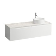 Arun 1400 2t avec découpe à dte plan botticino crema percé 1t multicolour - LAUFEN H4171371519991 