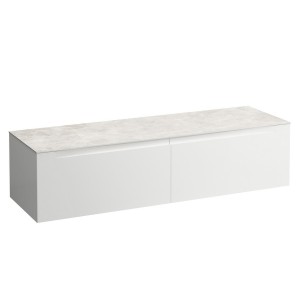 Arun meuble 1600 2t sans découpe plan botticino crema multicolour - LAUFEN H4171401519991 