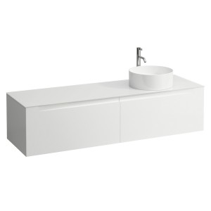 Arun 1600 2t découpe à dte plan en verre dépoli ton sur ton percé 1t multicolour - LAUFEN H4181471519991 