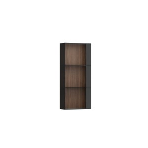 Arun armoire mi-haute 900 ouverte 8 mm verre fumé noce canaletto/verre blanc - LAUFEN H4195201516301 