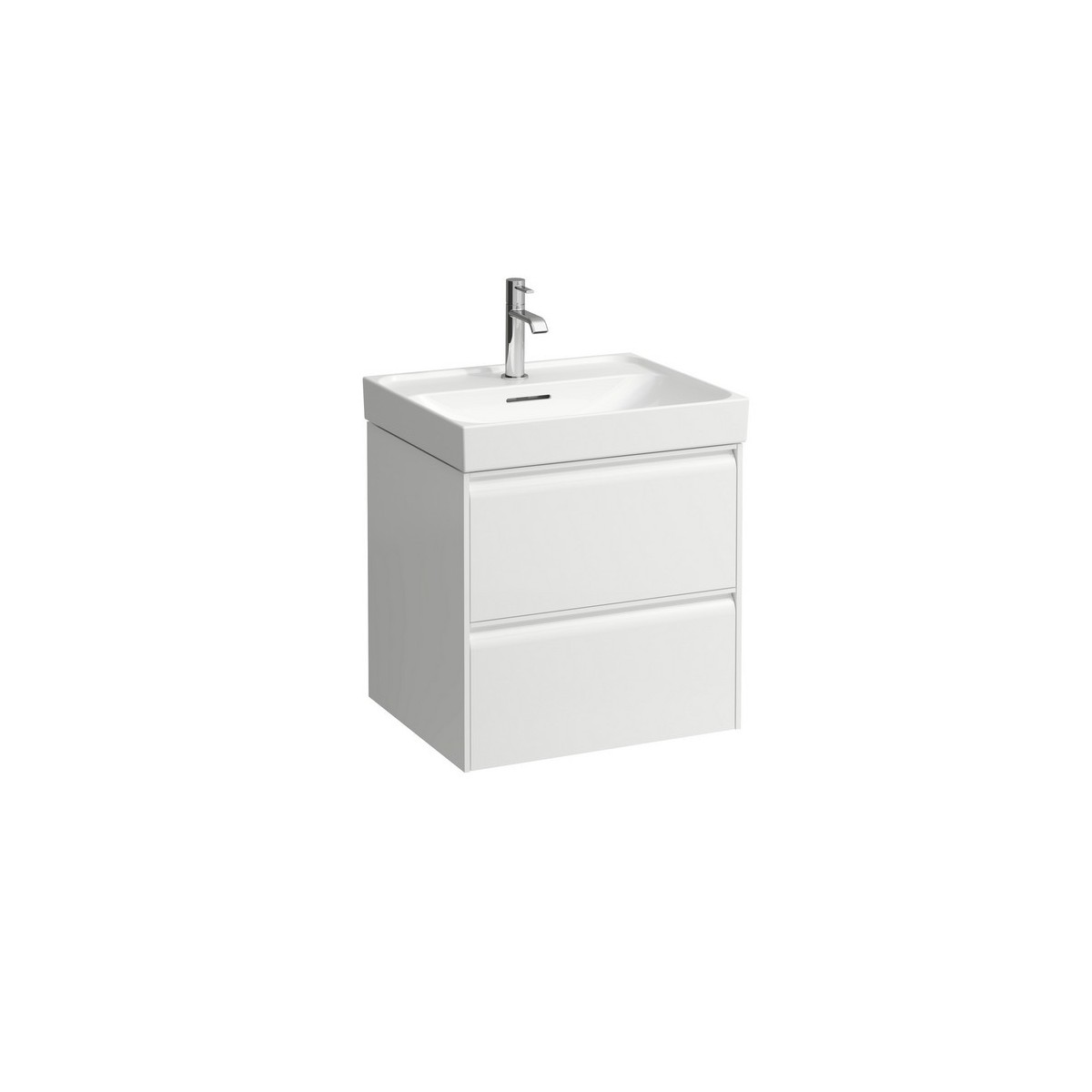Meda meuble sous lavabo 550 2 tiroirs pour lavabo 810112 blanc mat 535x450x515mm - LAUFEN H4215620112601 
