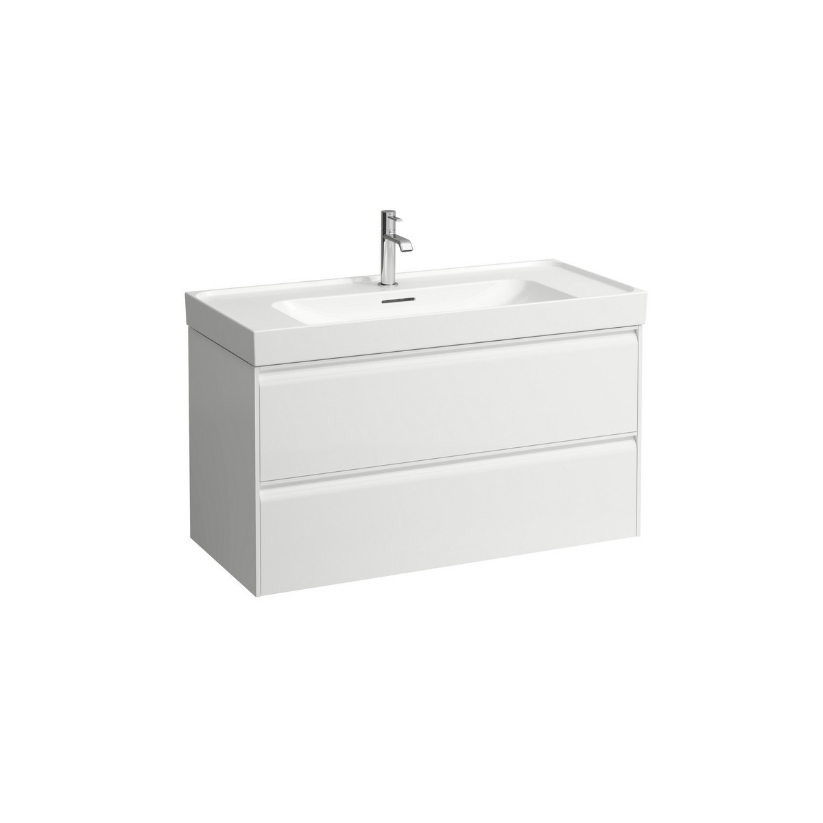 Meda meuble sous lavabo 1000 2t pour lavabo 810119 blanc mat 985x450x515 mm - LAUFEN H4216220112601 