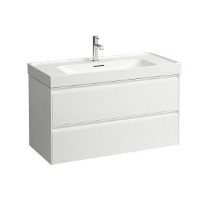 Meda meuble sous lavabo 1000 2t pour lavabo 810119 blanc mat 985x450x515 mm - LAUFEN H4216220112601 