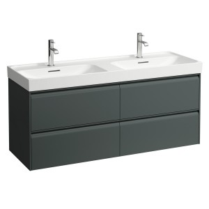 Meda meuble sous lavabo 1300 2t pour lavabo 814112 gris traffic 1285x450x515 mm - LAUFEN H4216440112661 