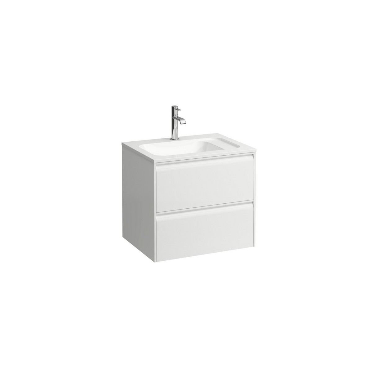 Meda meuble sous lavabo 600 2t pour lavabo marbond 814113 blanc mat 570x440x505 - LAUFEN H4216720112601 