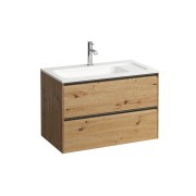 Meda meuble 800 2t pour lavabo marbond 814117 chêne sauvage 770x440x505 - LAUFEN H4216820112671 