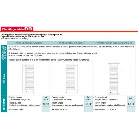 Sèche-serviette ACOVA - REGATE MIXTE avec télécommande 583/600W - ASX-126-050/GF