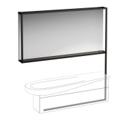 Ilbagnoalessi miroir cadre noir mat éclairé 1600 pr lav 814971 et meuble 430451 - LAUFEN H4305020972711 