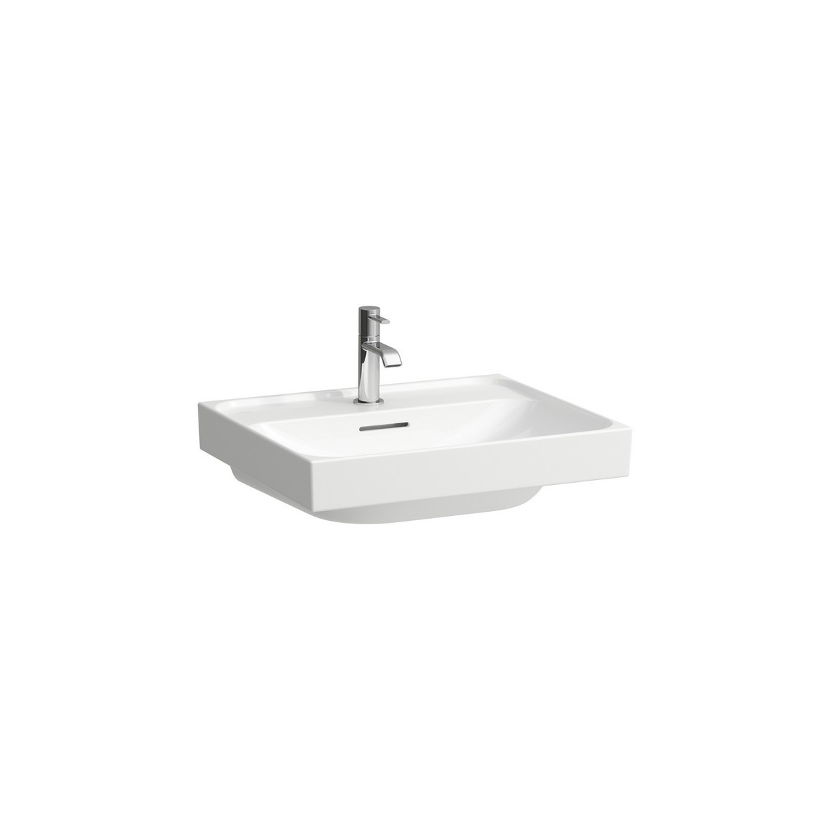 Meda lavabo mural ou à poser sur meuble blanc 550x460x80 mm - LAUFEN H8101120001041 