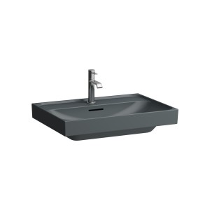 Meda lavabo mural ou à poser sur meuble graphite mat 650x460x80 mm - LAUFEN H8101147581121 