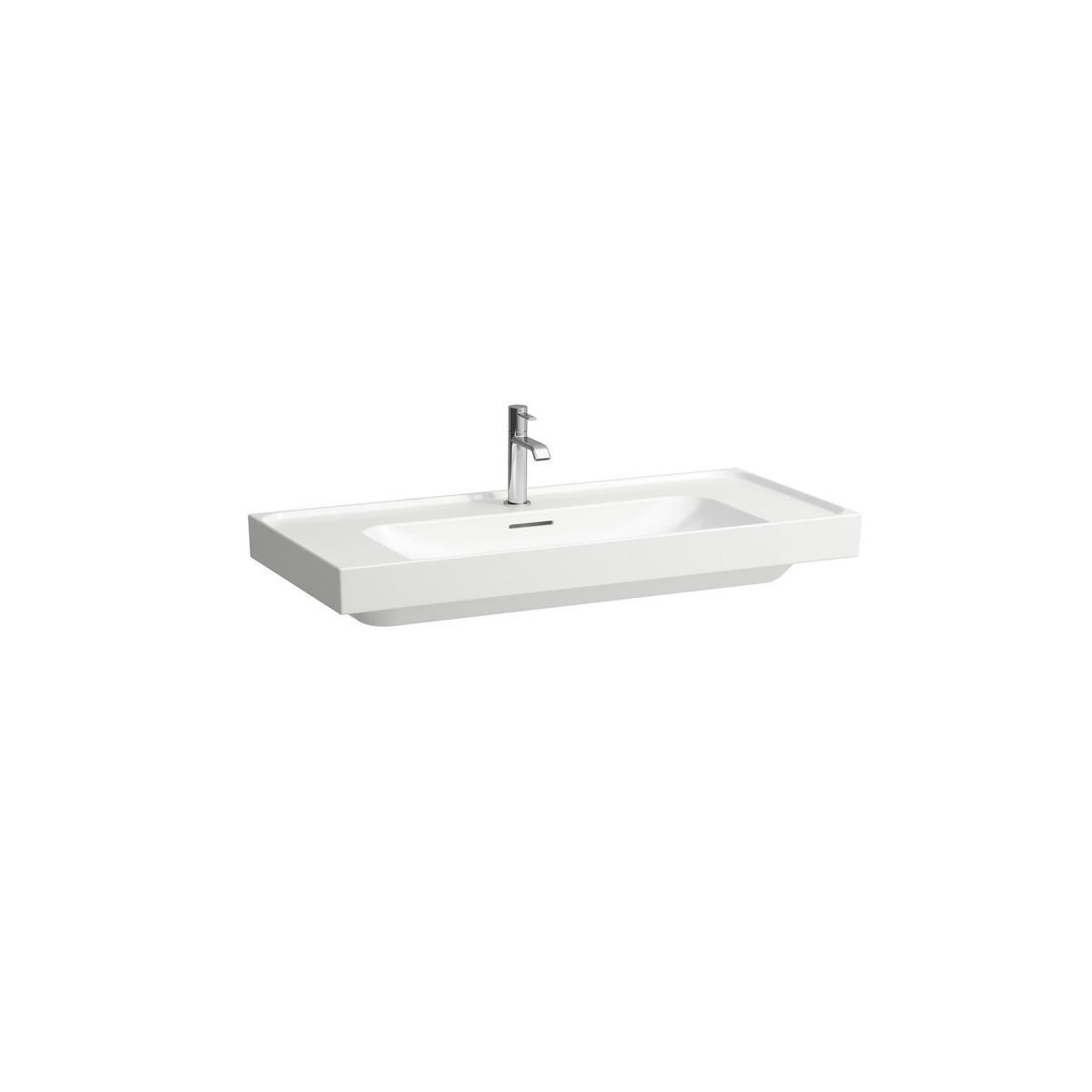 Meda lavabo mural ou à poser sur meuble blanc mat 1000x460x80 mm - LAUFEN H8101197571041 