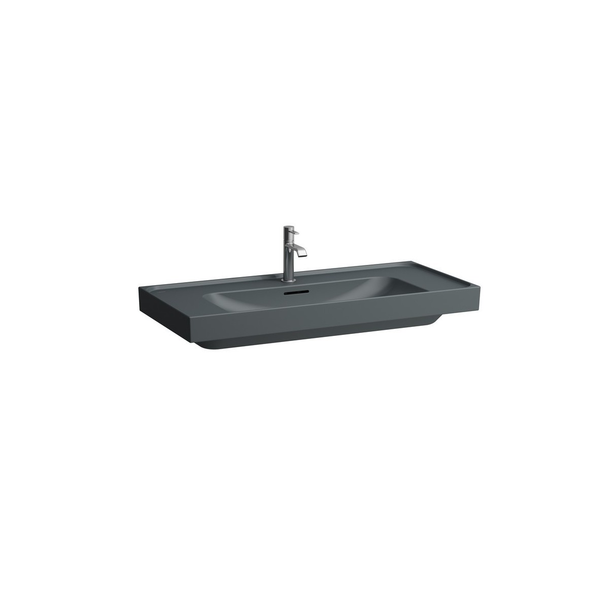 Meda lavabo mural ou à poser sur meuble graphite mat 1000x460x80 mm - LAUFEN H8101197581111 