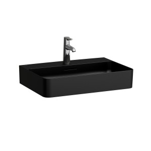 Val lavabo mural ou à poser sur meuble non percé 600x420x115mm noir mat - LAUFEN H8102837161091 