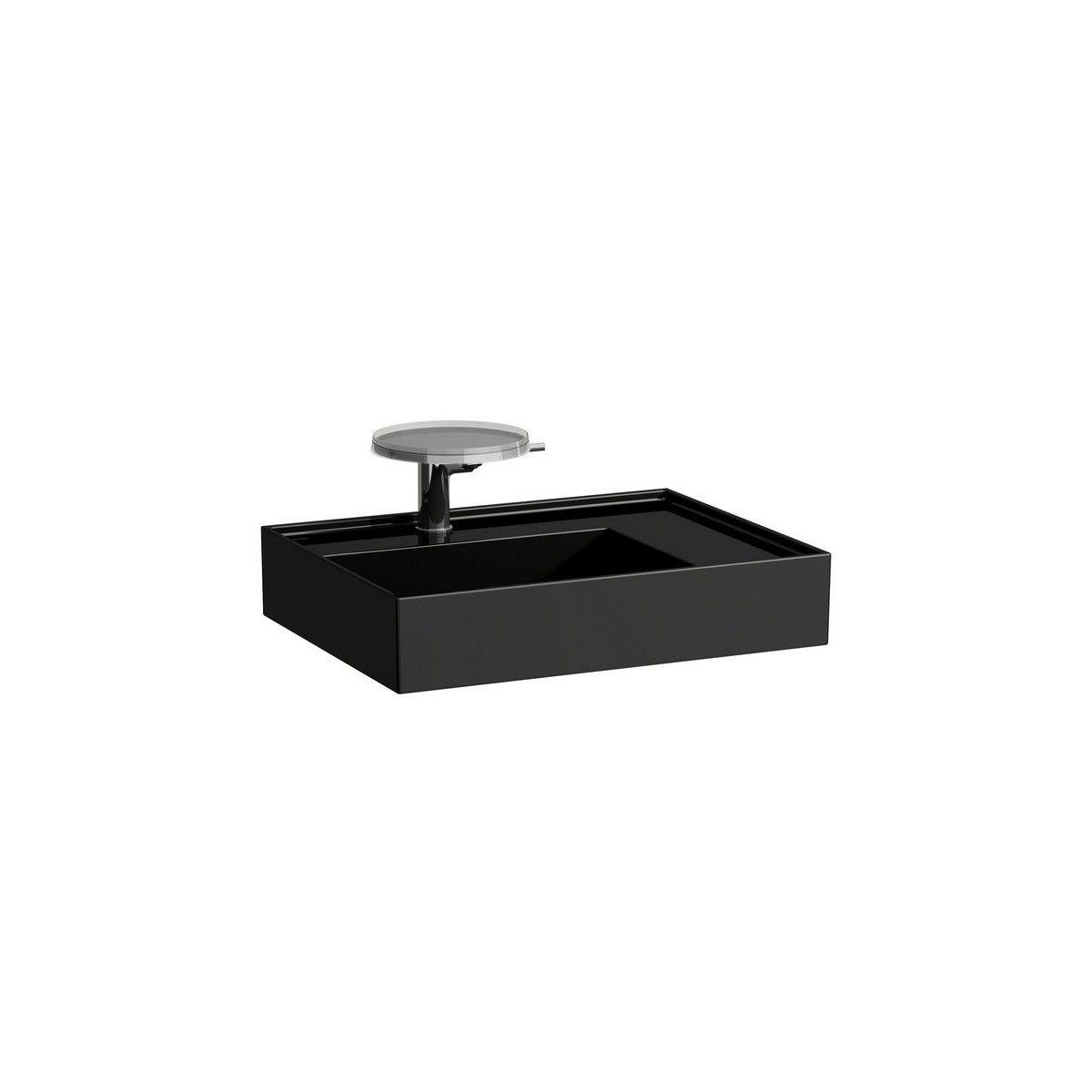 Kartell lavabo 60 + tablette d p1tr noir - LAUFEN H8103340201111 
