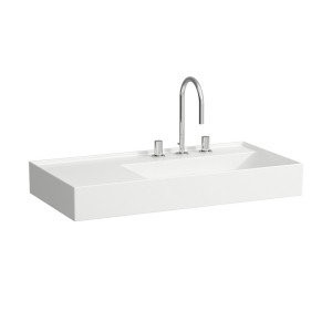 Kartell lavabo 90x46 perce 3 trous sstp blanc - LAUFEN H8103390001581 