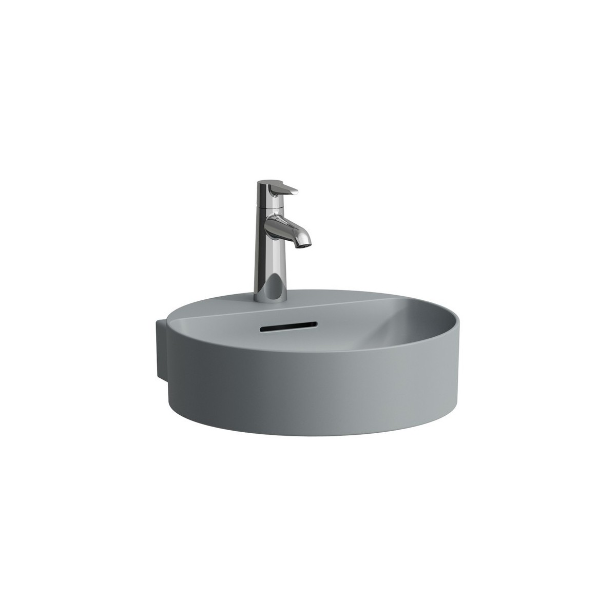 Val lave-mains avec 1 trou pour la robinetterie 400x425x115mm noir mat - LAUFEN H8112817581041 