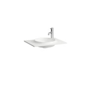 Lani lavabo à poser sur meuble slim en marbond blc mat 580x445x130 - LAUFEN H8140737571141 