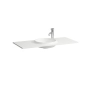 Lani lavabo à poser sur meuble slim en marbond blc mat 980x445x130 - LAUFEN H8140757571141 