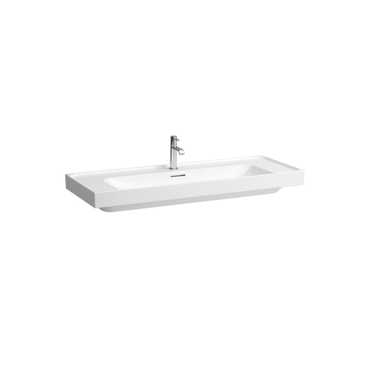 Meda lavabo mural ou à poser sur meuble blanc 1200x460x80 mm - LAUFEN H8141110001111 