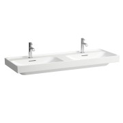 Meda lavabo double mural ou à poser sur meuble blanc mat 1300x460x80 mm - LAUFEN H8141127571041 