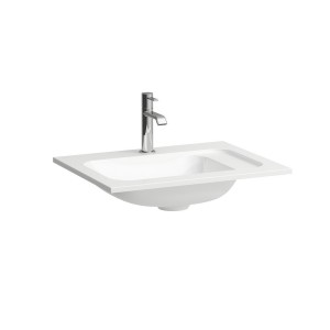 Meda lavabo slim en marbond à poser sur meuble blc 580x450x132 - LAUFEN H8141130001111 