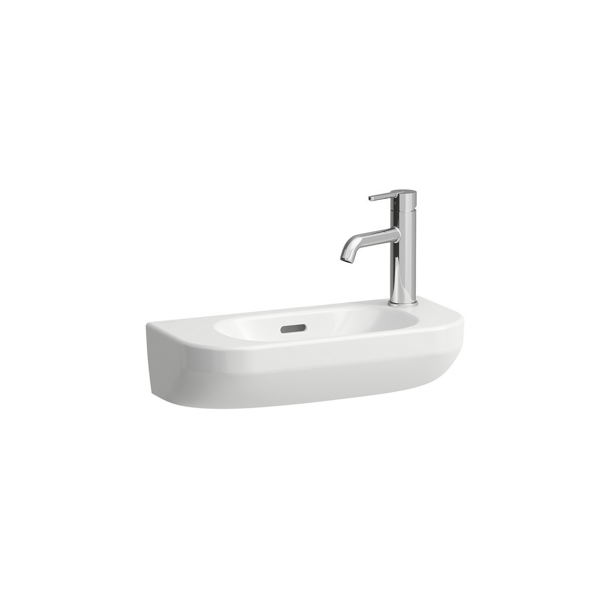 Lua lave-mains avec 1 trou pour la robinetterie à gauche 500x230x120mm blanc - LAUFEN H8150820001051 